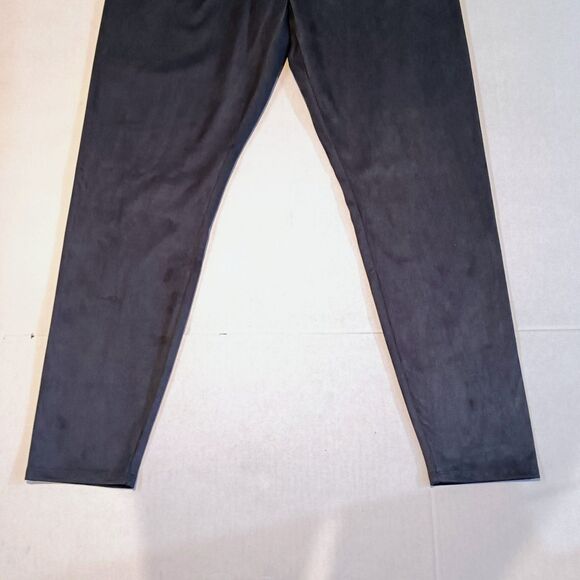 Soft Surroundings Faux Suede Pull On Leggings-Medium-Ankle-Slate Gray-Fall-NWOT - Picture 4 of 9